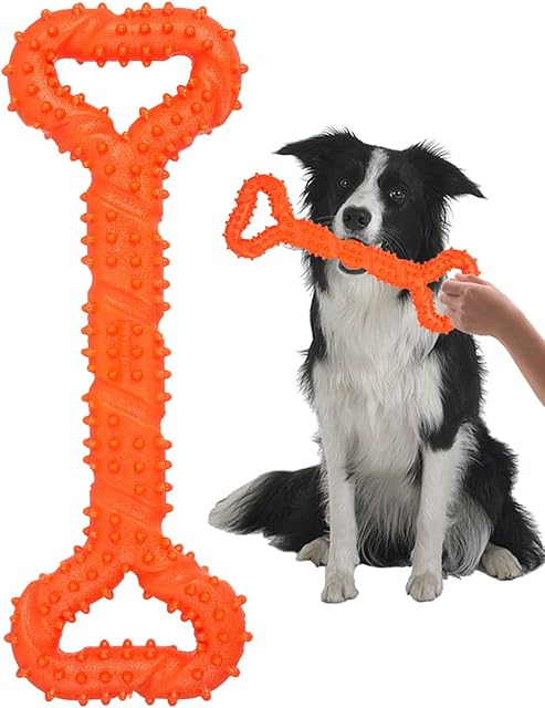 Dog Toys Indestructible, Interactive Dog Toys for Boredom for Medium Dogs & Large Dogs, Puppy Toys Teething for Small Dogs, Dog Chews Long Lasting Natural, Tough Dog Bones, Dog Toothbrush Pet Toys