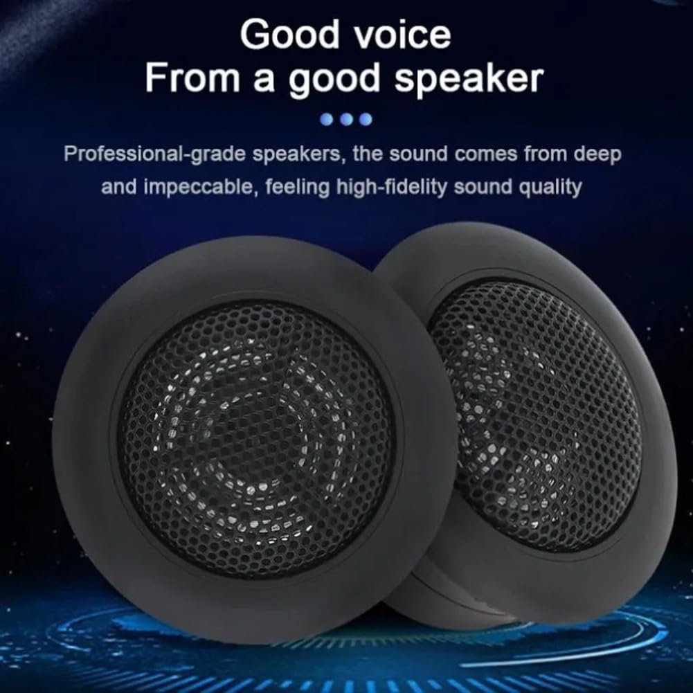 Tweeter a cupola per auto, 120 W, 4 Ohm, altoparlanti audio ad alta frequenza, sistema audio per auto, colore nero, confezione da 2