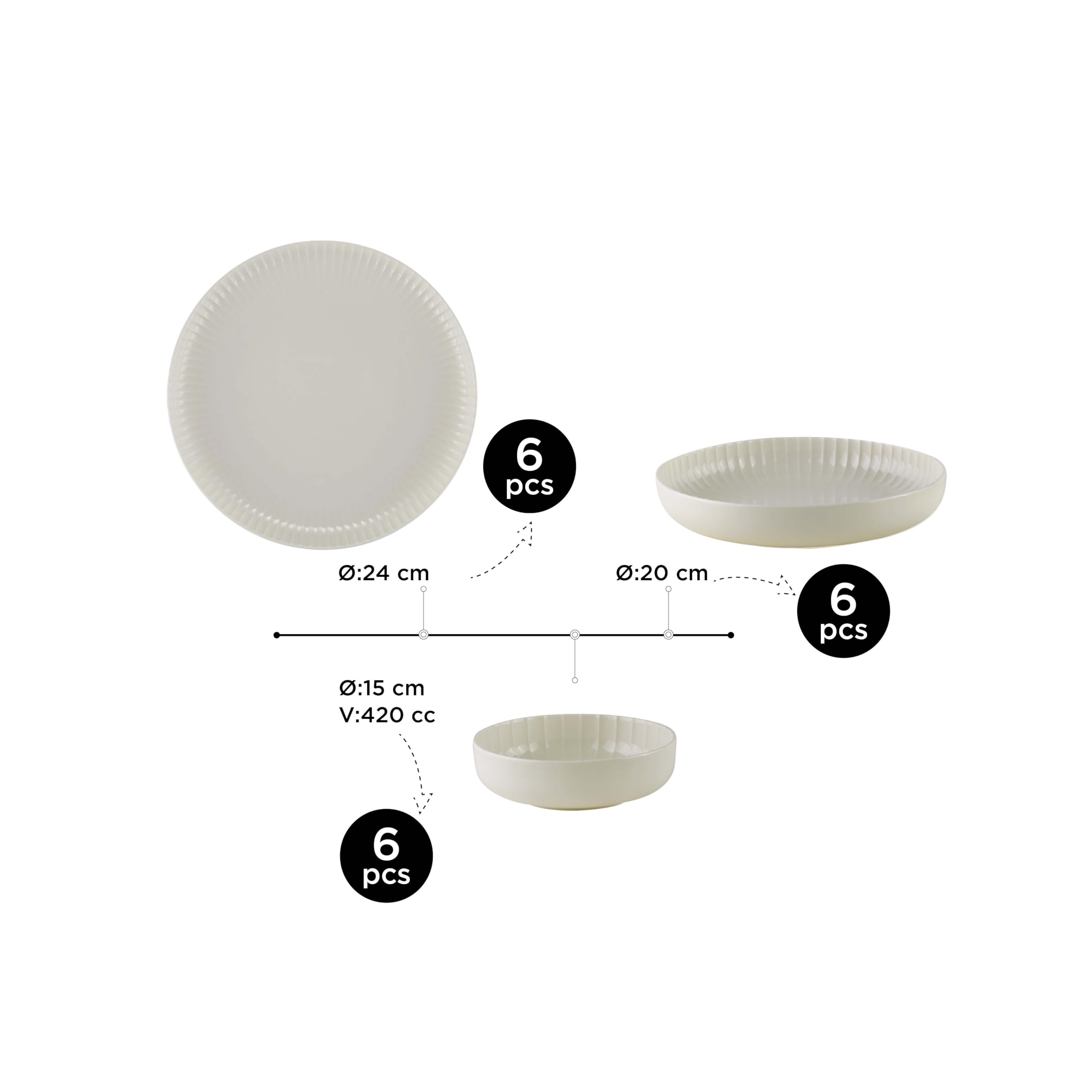 KUTAHYA SERAMIK 15768 Bols à Pâtes, Non Applicables