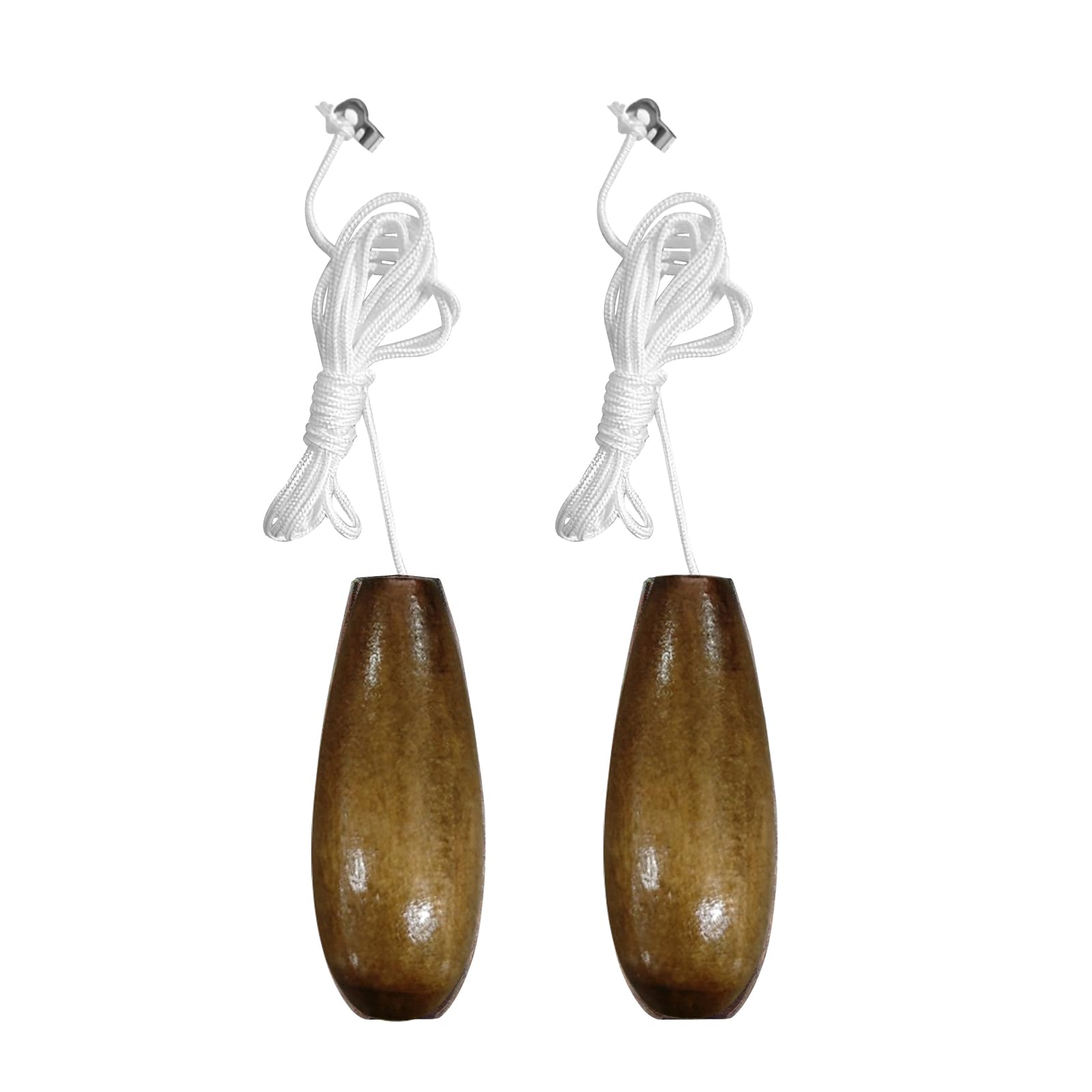 Benaewa 2 Pcs Light Pull Cord, Wood Pull Cord Handle with 150cm Extension, String Handle Connector for Bathroom, Fan Switch