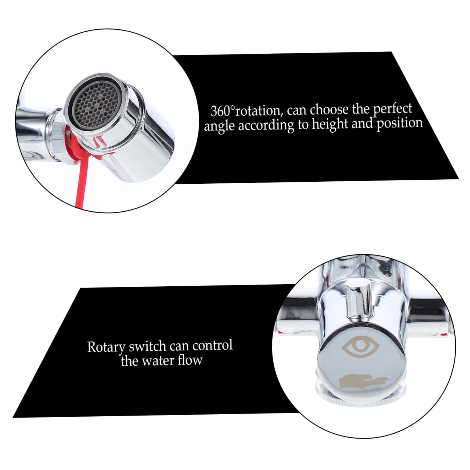 Mobestech Lavaojos Remojo Portátil Lavado De Ojos De Emergencia Ducha Con Descarga De Ojos Estación De Lavado De Ojos Montada En La Pared Water Spigot Lavado De Ojos Para Grifo Cobre Soporte