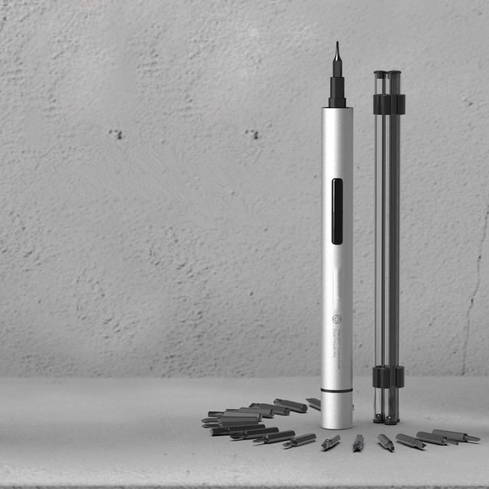1pcs + Pruebe el Destornillador eléctrico 20 bits Cuerpo de Aluminio para el Kit de Herramientas de Bricolaje para la reparación del teléfono