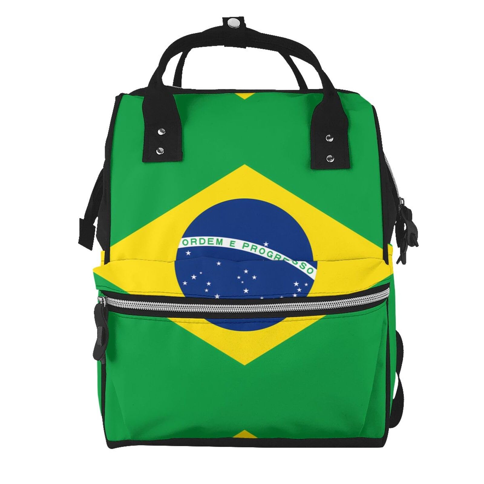 Pañaleras Para Bebe Drapeau Brésilien Durable Sac à langer Sac à dos et sac à langer pour maman et papa