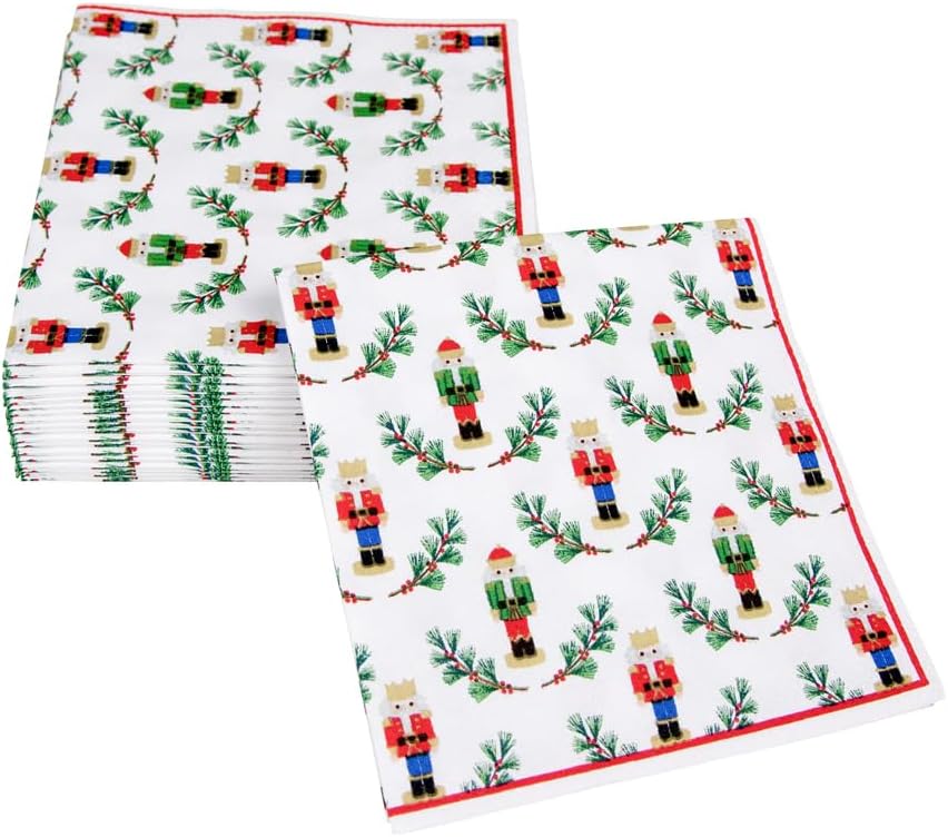 Caspari Little Nutcracker Cocktail Napkins - 20 Per Package