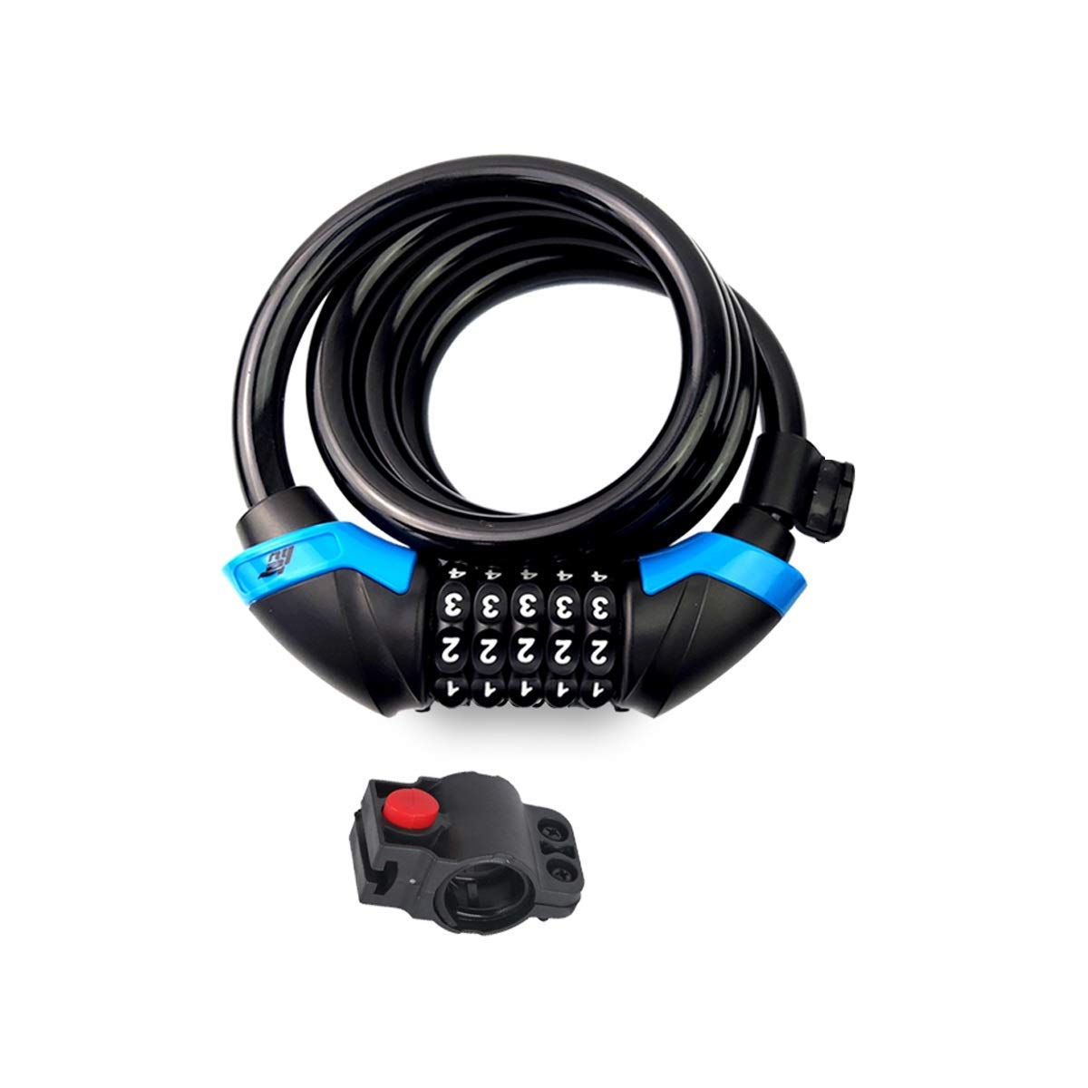 MU Vélo Lock antivol à code avec cable haute résistance pour VTT