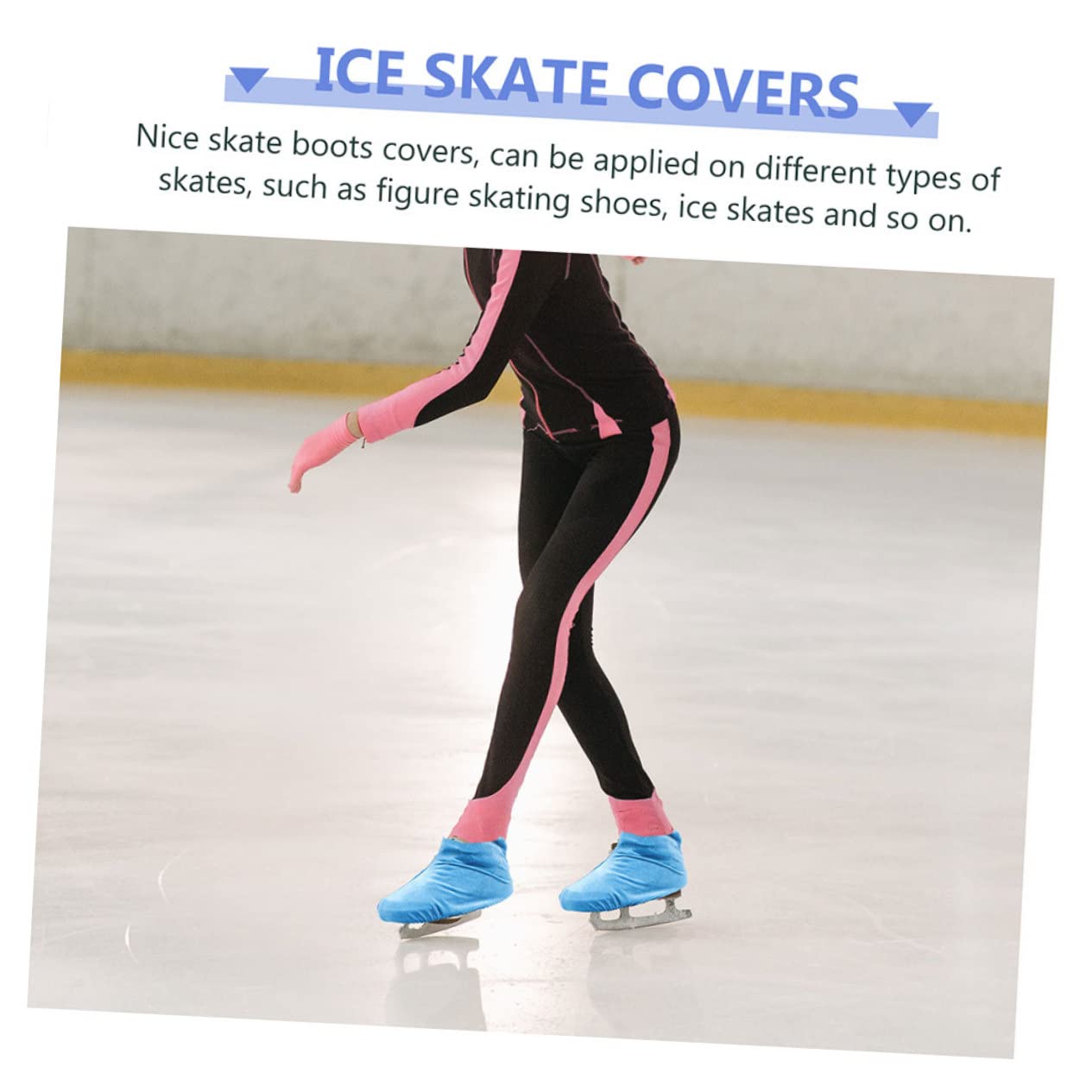 Toddmomy 5paires Couvre-Chaussures De Patinage Polyester pour Patins à Glace Et Roller Housses Protectrices Résistantes à Ciel
