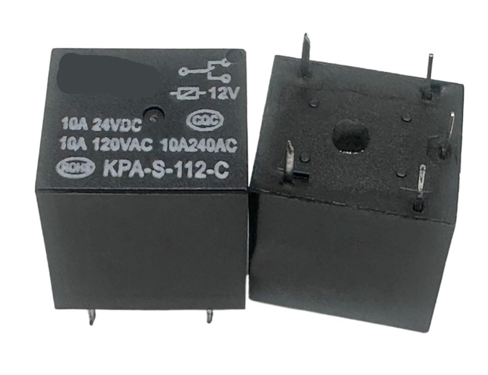 Relais de puissance KPA-S-112-C T73-1C-12V-10A à souder sur circuit imprimé