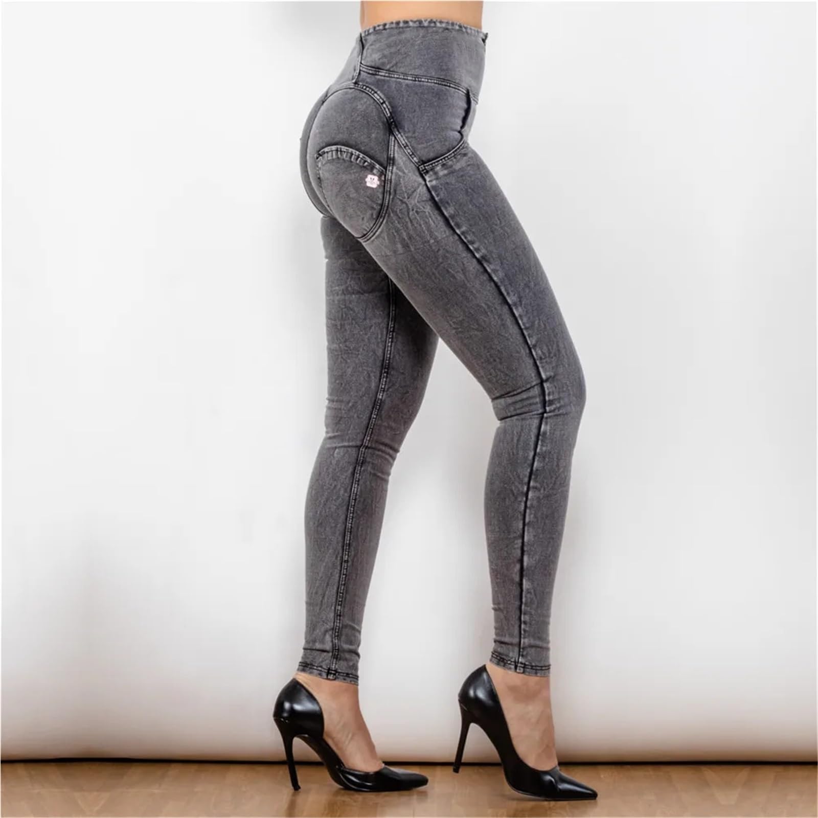 Pantalón Vaquero Mujer Jeans de Talle Alto Slim Fit Vaquero con elevación vago for niñas Push Up Elegante Cuerpo Entero for Mujer(XXS)
