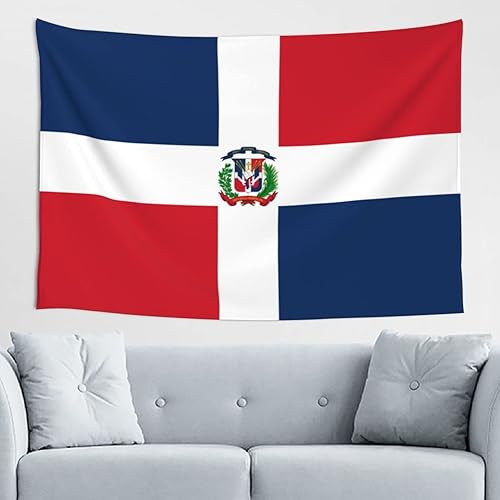 Miniatura 2 de LIFANGMI Tapiz de la bandera de la República Dominicana de 60 x 40 pulgadas, tapiz decorativo para dormitorio, sala de estar, dormitorio