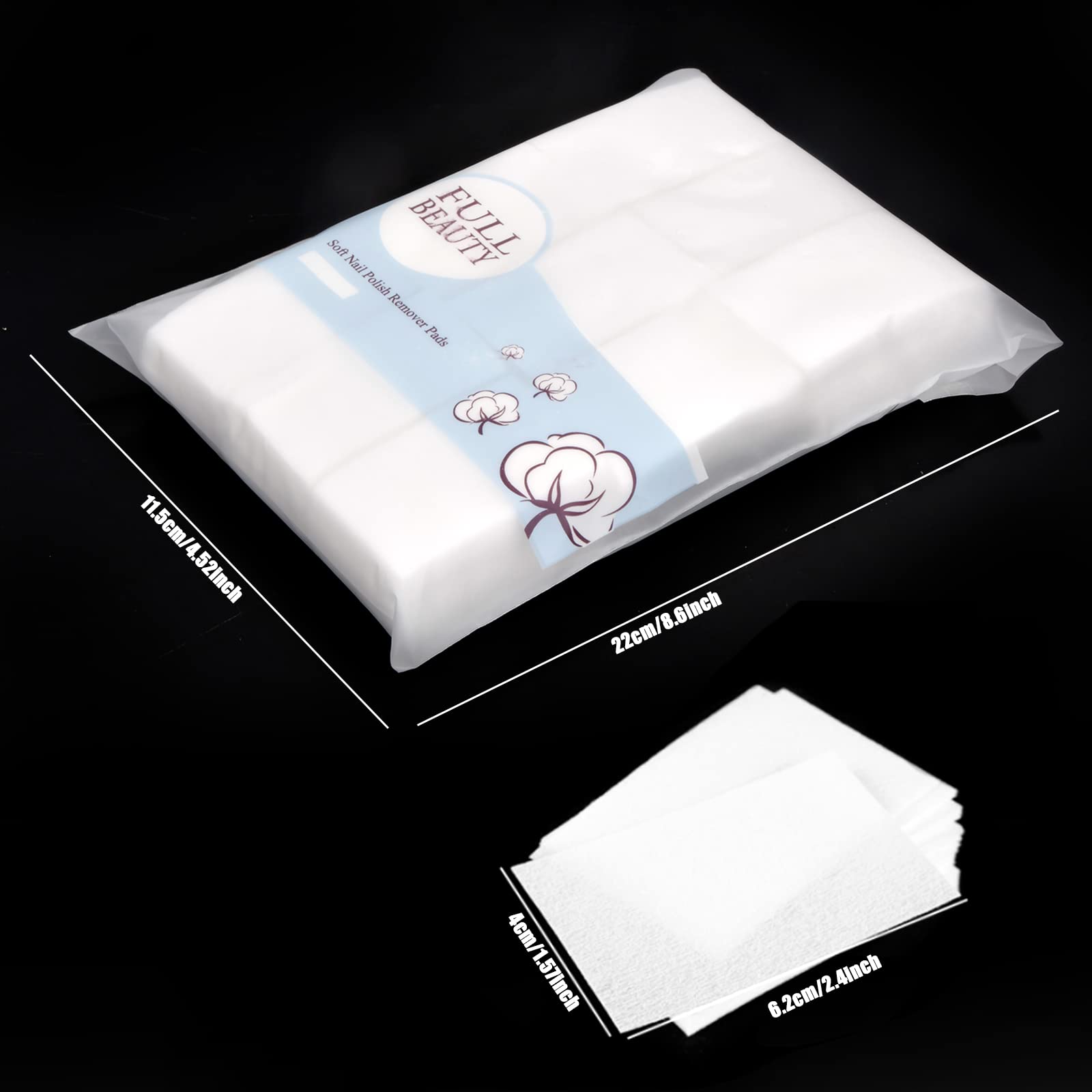 450 Pezzi Dischetti di Cotone per Unghie Gel, Salviette per Senza per Unghie, Tamponi di Pulire Nail, Pad Unghie Senza Pelucchi per Rimuovere Smalto e Gel, Ideali per Uso Professionale e Domestico
