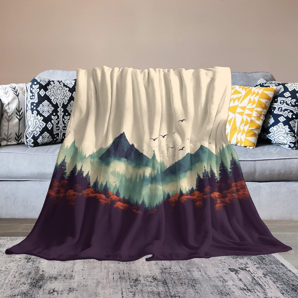 Couverture pour canapé lit et salon plaid polaire doux 127x152cm