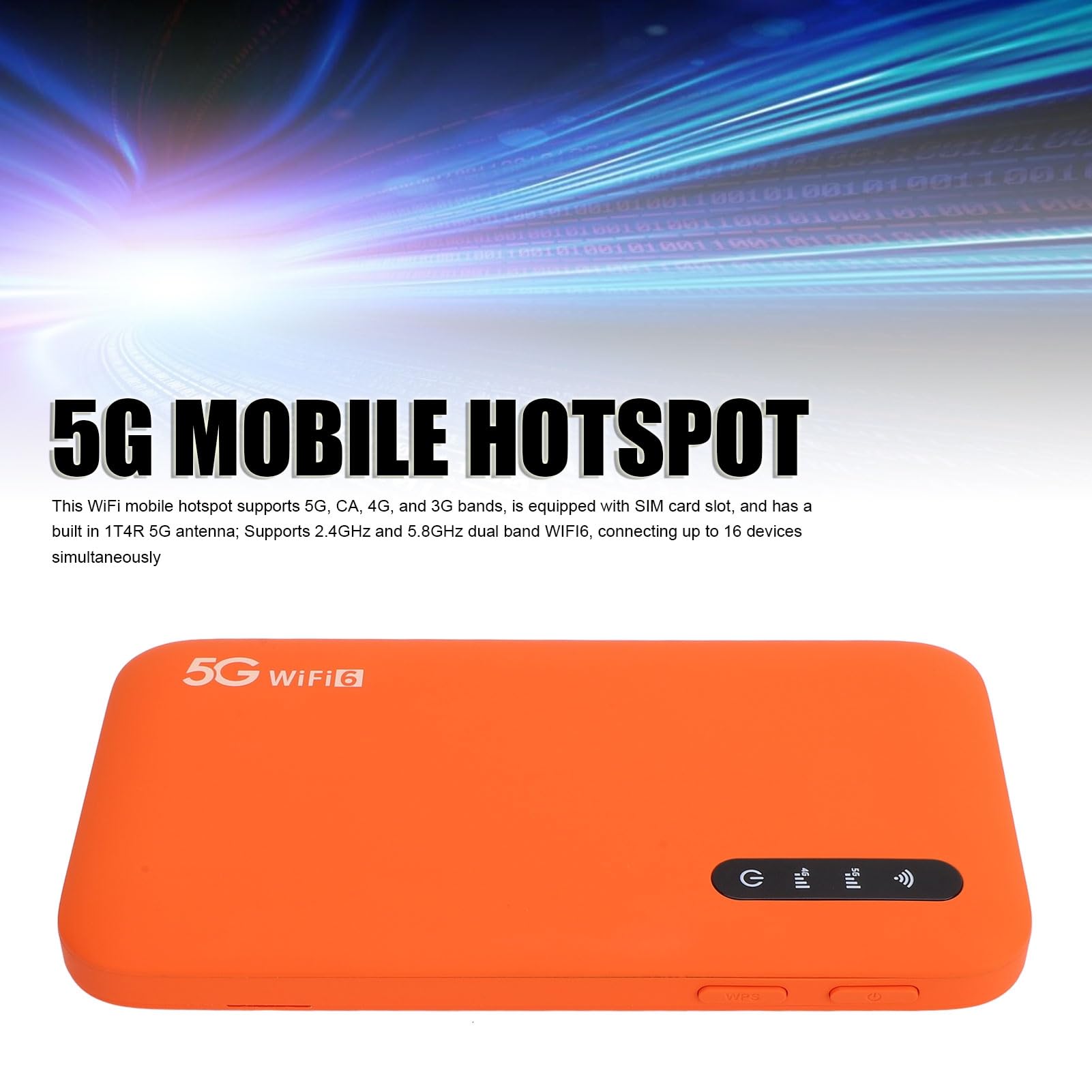 Elprico Router di Viaggio Hotspot Mobile 5G, Batteria 6100mAh, per Uso in