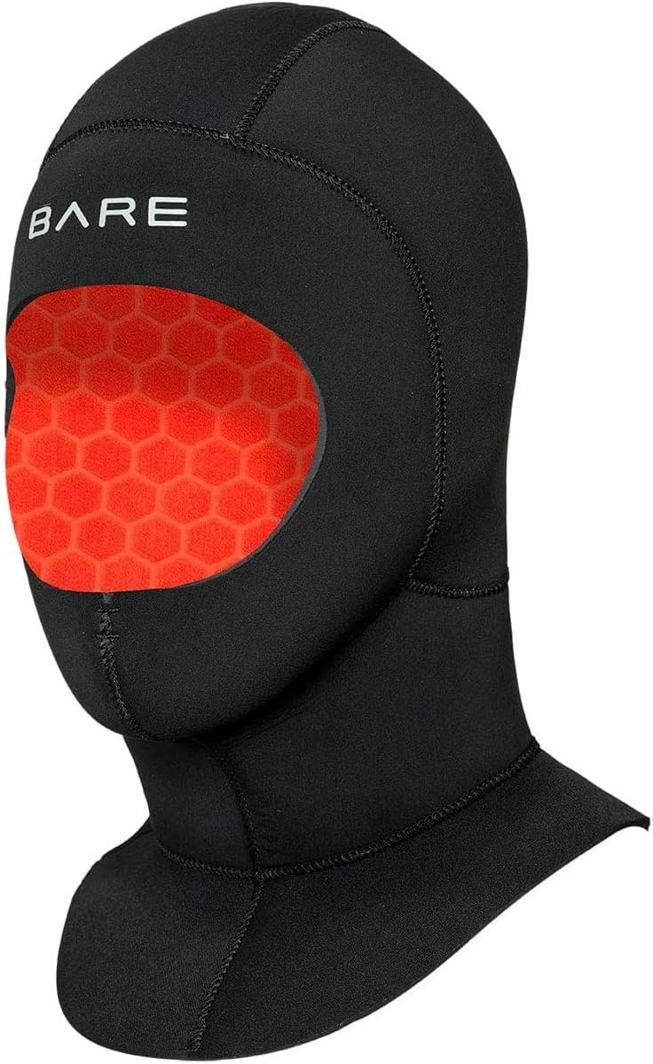 BARE 5MM Ultrawarmth Wet Hood | Designed to be Worn with BARE Wetsuit | Made with Unique Omnired Inner Fabric and Elastek Full-Stretch Outer Fabric | Great for Scuba Diving | Comfortable