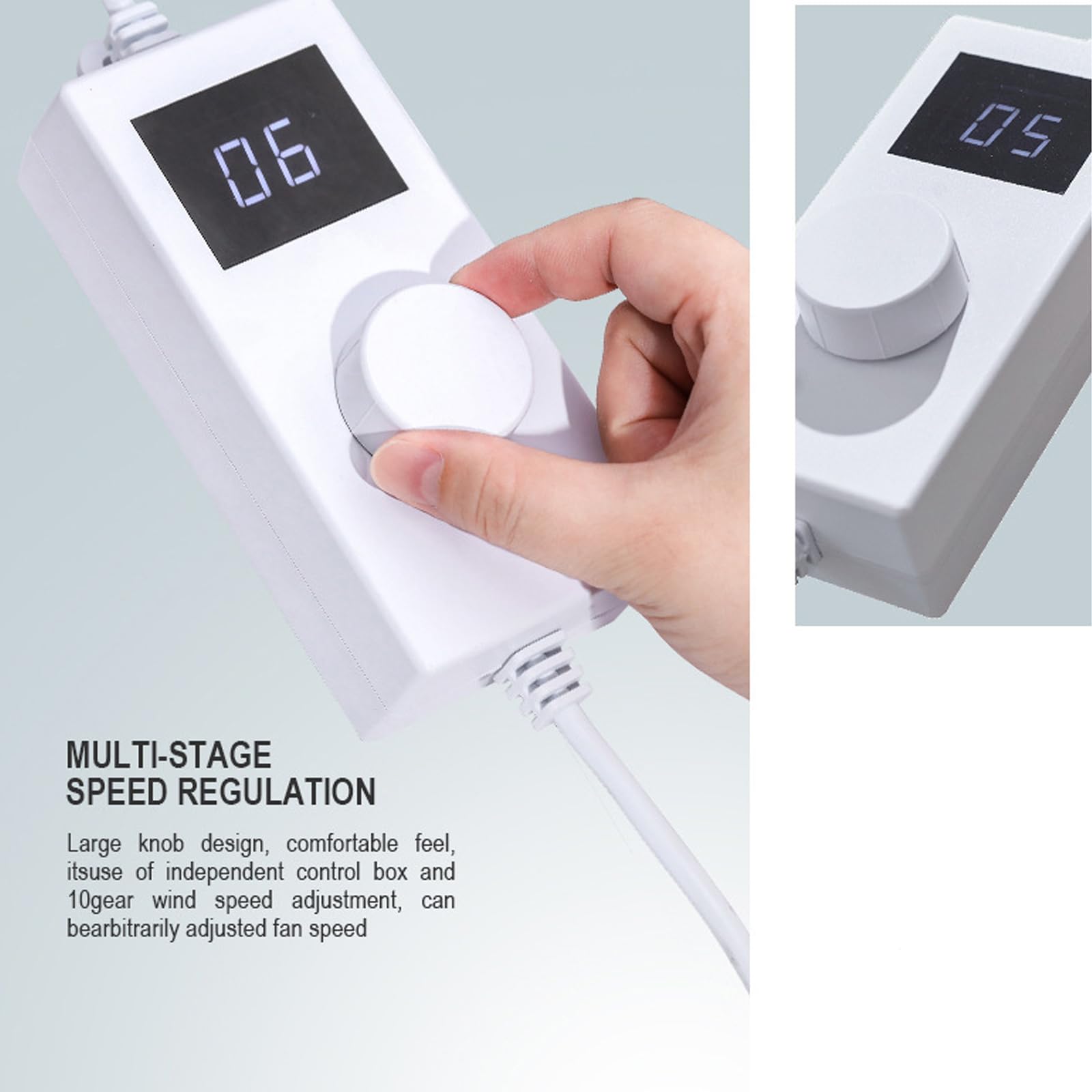 Aspiradora de uñas de 55 W, luz LED, 10 velocidades, ajustable, colector de polvo, pedicura, succión, herramienta de manicura para salón