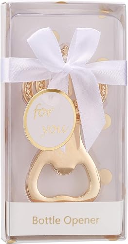 Miniatura 8 de Layseri - Paquete de 24 abrebotellas de corona dorada, recuerdos de boda, recuerdos de fiesta para invitados, regalo de recuerdo para baby shower,