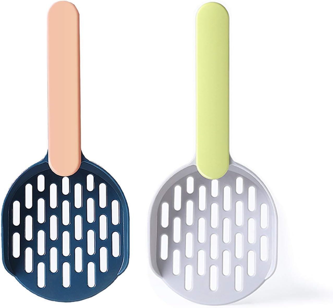 SUOXU 2 Pcs Cat Litter Scoop, Durable ABS Plastic Cat Litter Scoop， Cat Litter Sifter Shovel Pet Cleanning Tool，Instantly Filter Cat Litter and Cat Feces Cleaning Pet Picker