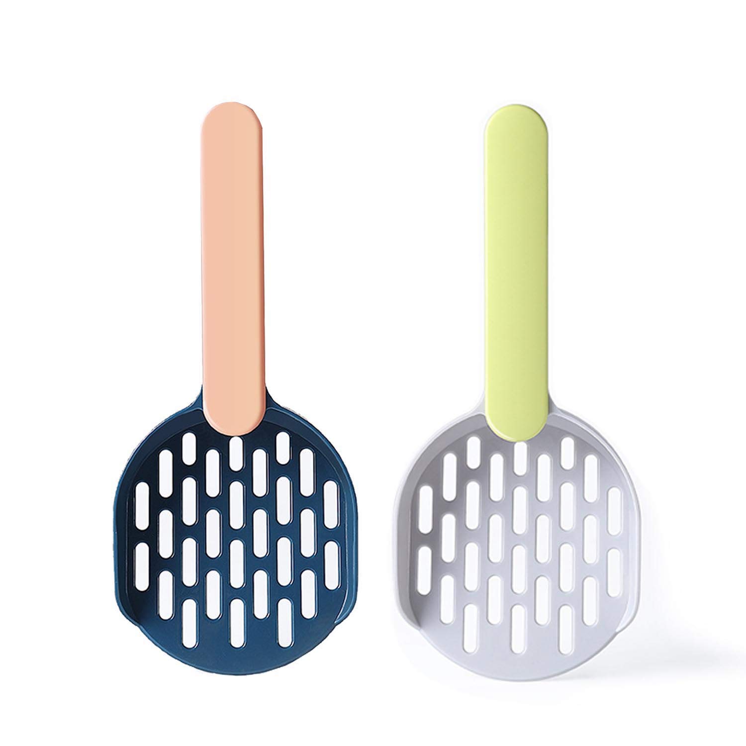 SUOXU 2 Pcs Cat Litter Scoop, Durable ABS Plastic Cat Litter Scoop， Cat Litter Sifter Shovel Pet Cleanning Tool，Instantly Filter Cat Litter and Cat Feces Cleaning Pet Picker