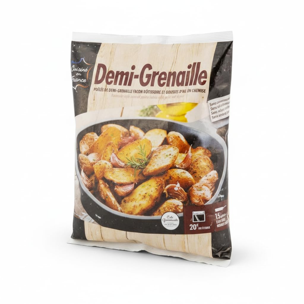 Patatas Pequeñas Salteadas con Ajo y Tomillo - Cocinadas con Mantequilla al Estilo Francés, Guarnición Gourmet - Pack de 1 kg - NEXU