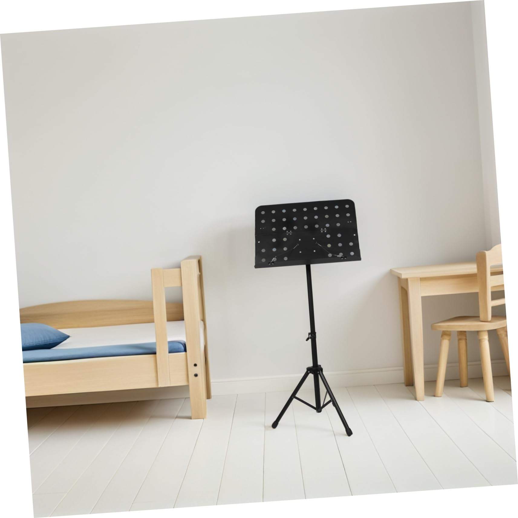 Klappbarer Notenständer Schwarz, Höhenverstellbar, Tragbar für Musiker | Klavier und Ensemble, Kunststoff mit Eisen, Elegant Gestaltet, für Reise und Bühnenauftritte