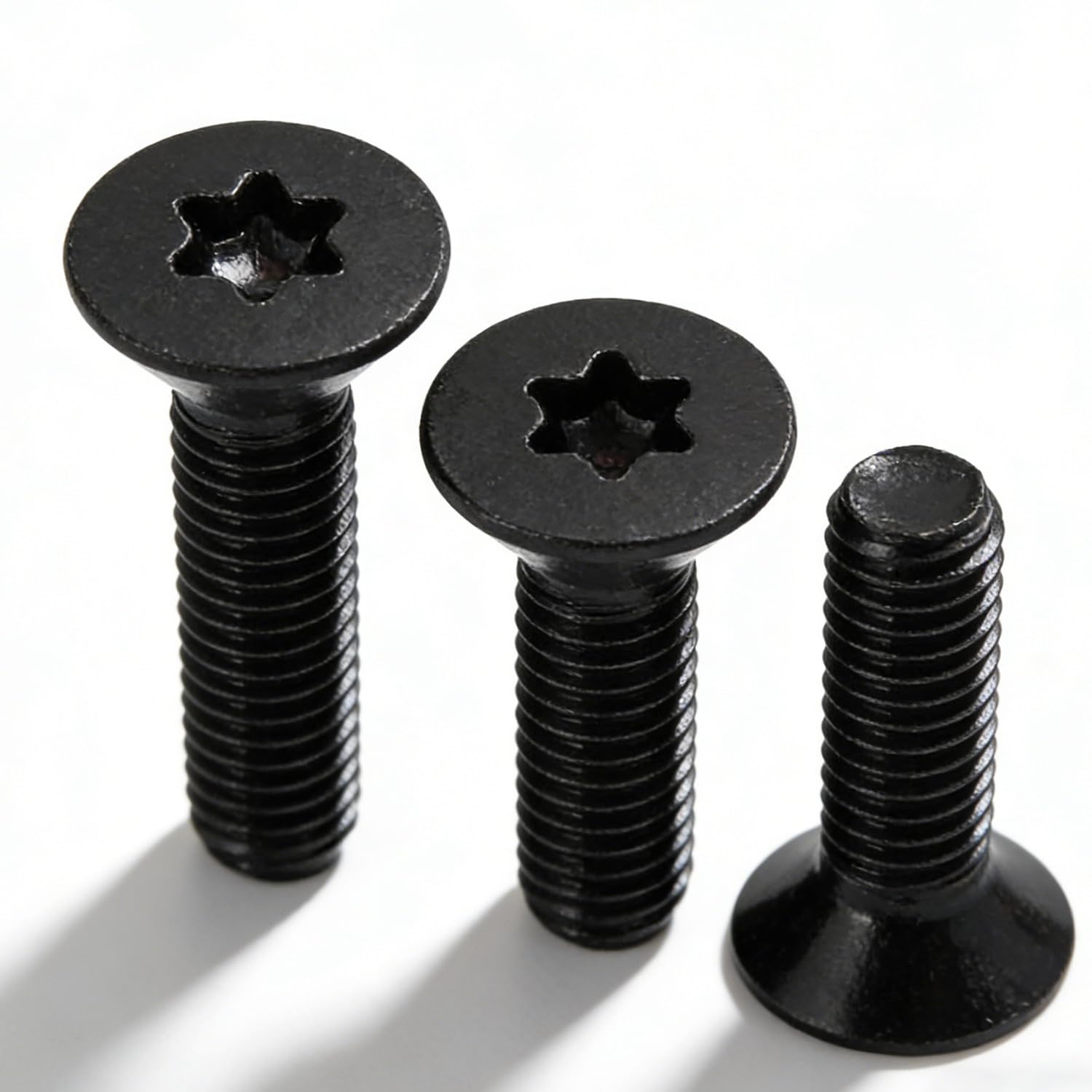 KINDOYO Senkkopfschrauben Schwarz M6 x 25mm - 10 Stück Senkkopfschrauben Torx Edelstahl 304, Senkkopf Schraube mit TX Maschinenschrauben Flachkopfschrauben für Maschinen, Möbel