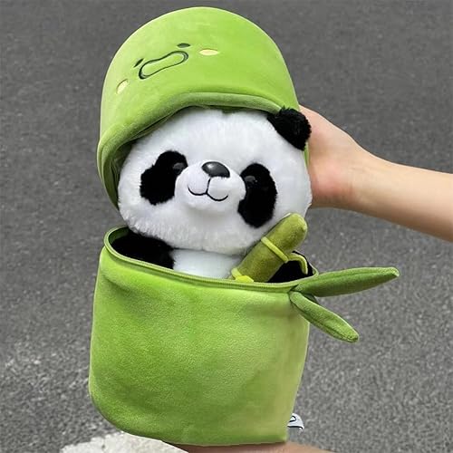 Miniatura 6 de Shapeazy Lindo juguete de peluche de panda con cubierta de bambú, juguete de peluche de panda de tubo de bambú, juguetes de peluche kawaii panda,
