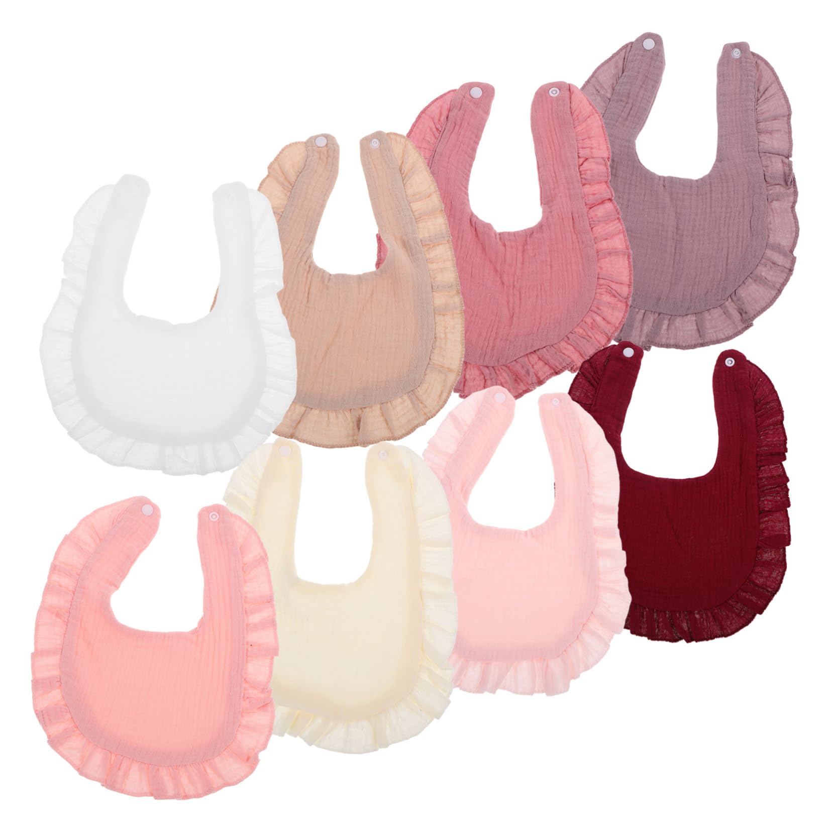 Balacoo 8 piezas Baberos Bandana para Niña Algodón Súper Absorbentes para Niñas Recién Nacidos para Babear y Dentición Lavables y Secado Rápido