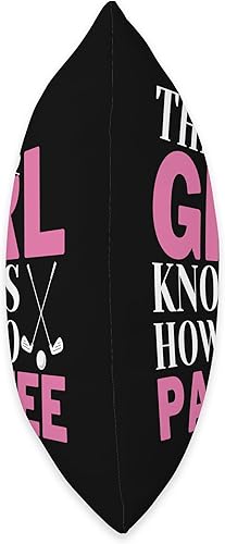 Miniatura 2 de This Girl Knows How To Par Tee Golf Almohada divertida para mujer, 18 x 18, multicolor