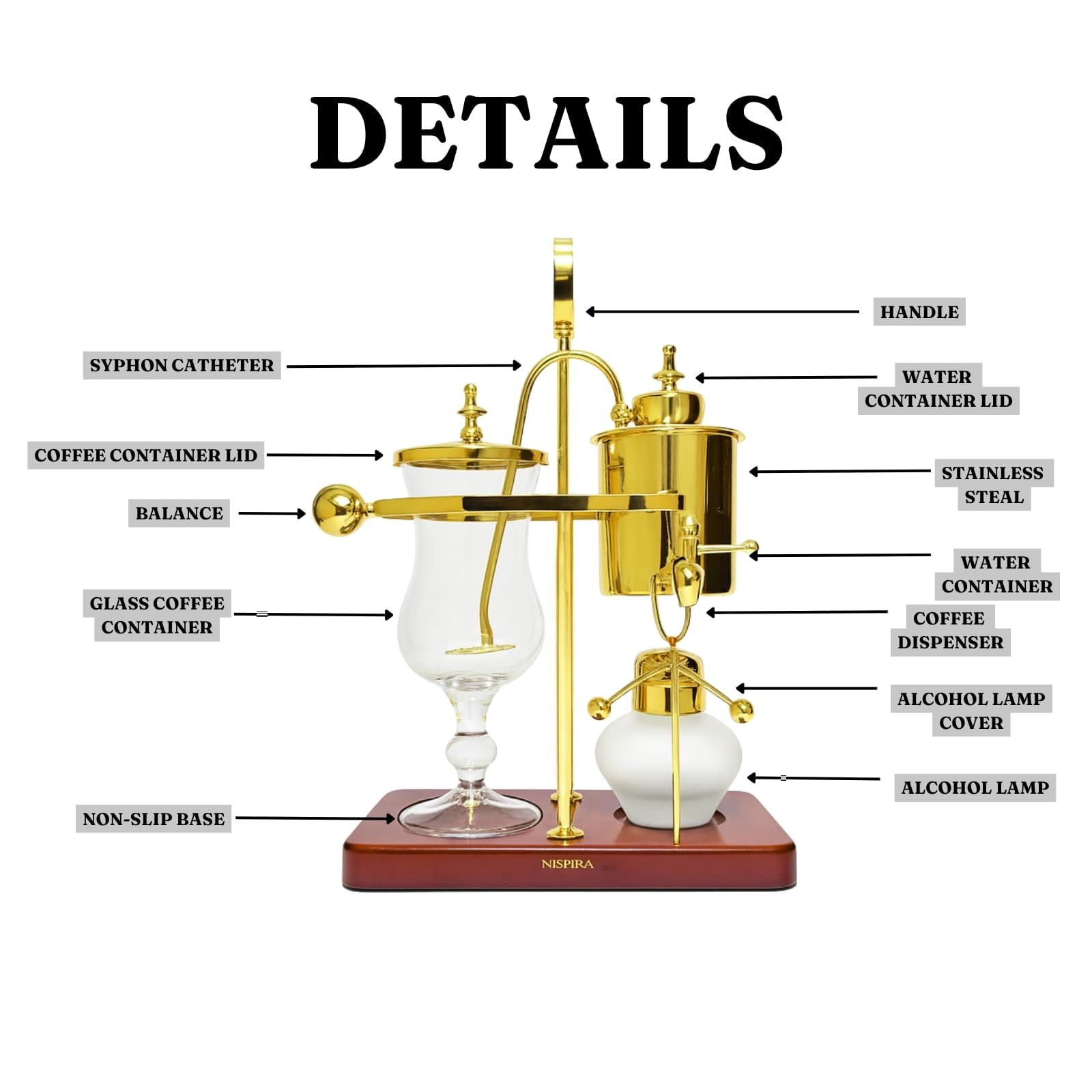Amazon.com: Nispira Belgium Royal Family Balance Syphon Unique