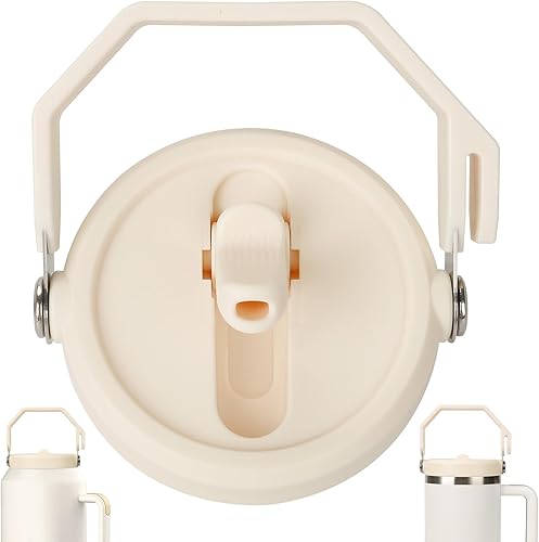 Miniatura 38 de Tapa abatible con popote para Stanley de 30 y 20 onzas, repuesto superior a prueba de fugas con asa para Stanley Quencher y ProTour de 30 y 20