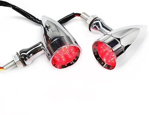 Miniatura 19 de Rich Choices 2 luces LED negras 15 para motocicleta, luz de freno, intermitente, luz ámbar compatible con moto de calle, chopper, moto de tierra