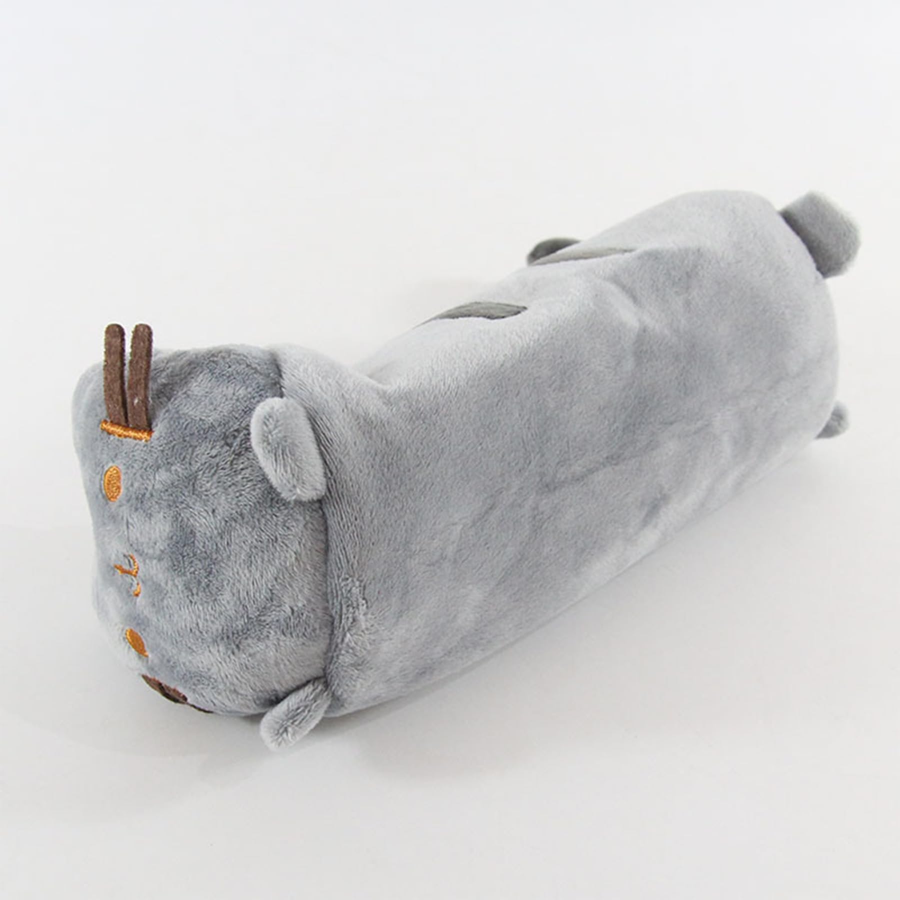 MOYAGA Cat Pencil Case - Cute Grey Animal Pencil Case, Large Plush Pen Pouch Stationery Storage, 24 x 8 x 8 cm - Image 4