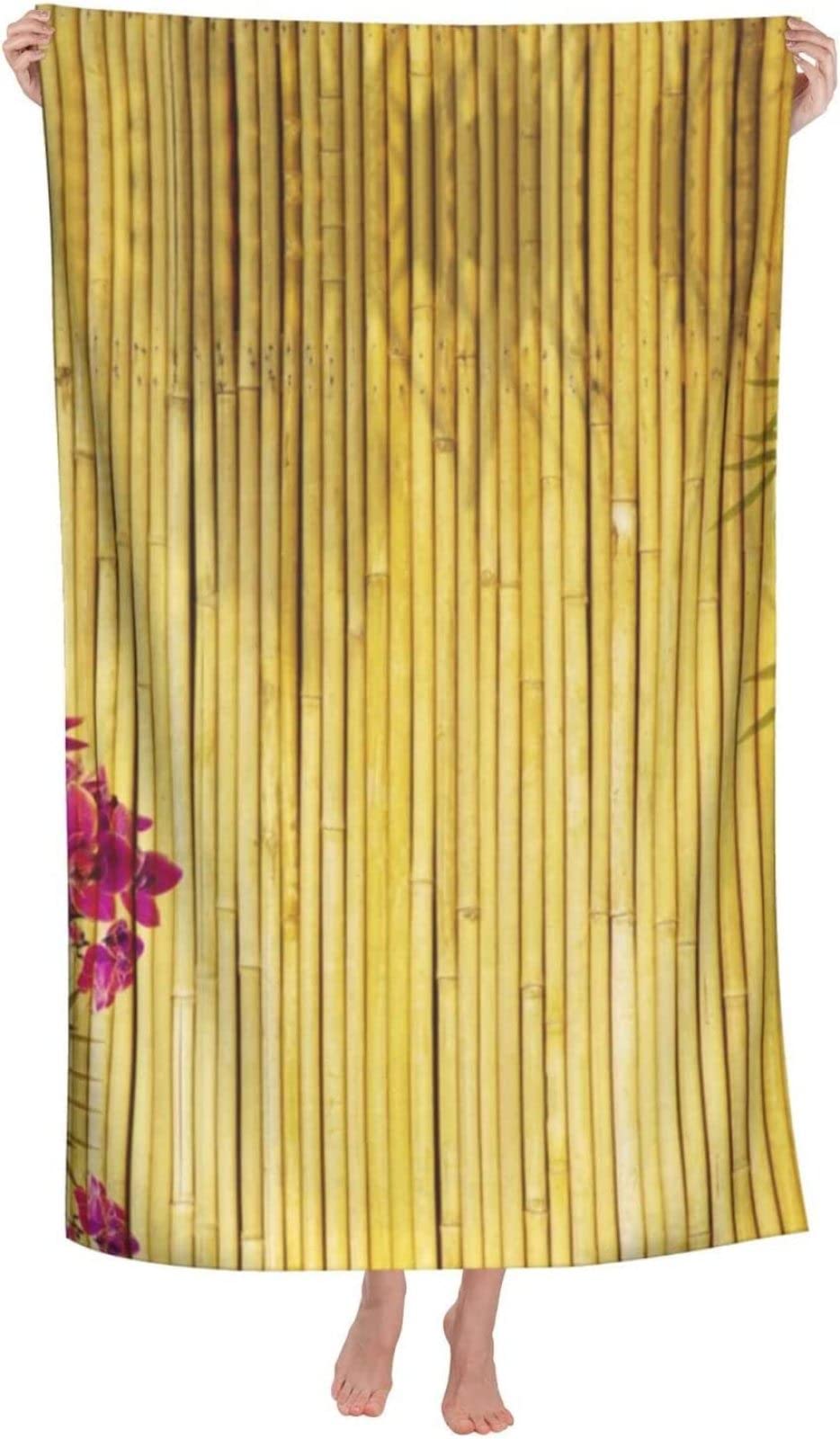 Strandtuch Bambus, Mikrofaser Strandtuch Gelb Handtuch Extra Groß 200x200 cm Badetuch Strandhandtuch Schnell Trocknendes Sandfreies Weiches Saunatuch, reisehandtuch, Badehandtuch