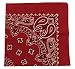 USA Made Military Army Trainmen Paisley 22" x 22" Bandanas (Red)
