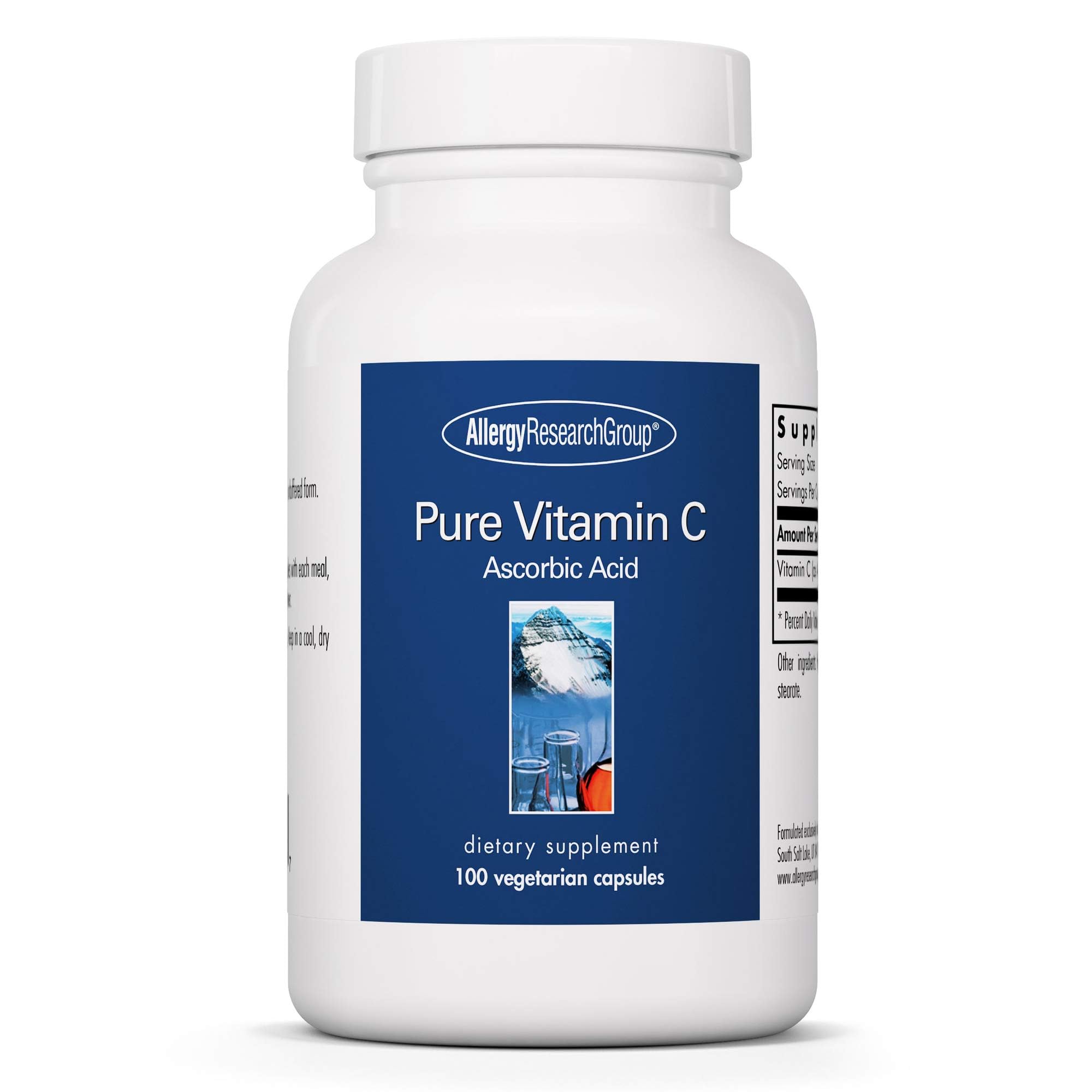 ARG Pure Vitamin C 2 g Ascorbic Acid, Immune Support, 100 Capsules