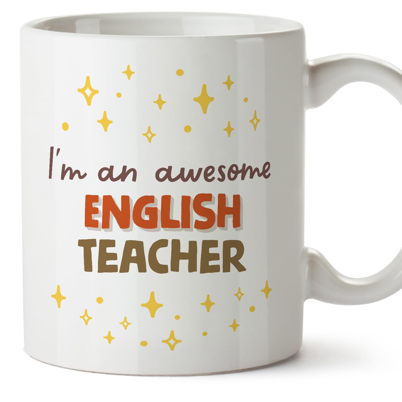 MUGFFINS English Teacher Man Mug - in English - I'm Awesome! - Funny Gift for Colleagues - Ceramic 11oz Mug โ image 1