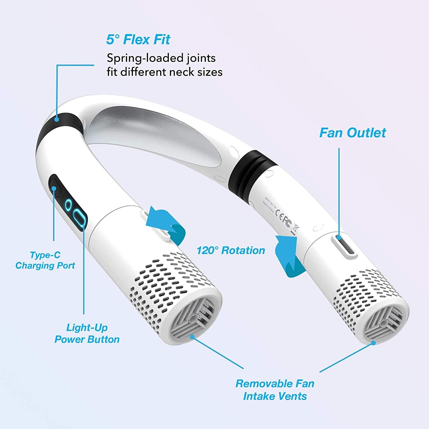 BLAUX Wearable AC Plus Portable Neck Fan with Air Philippines Ubuy