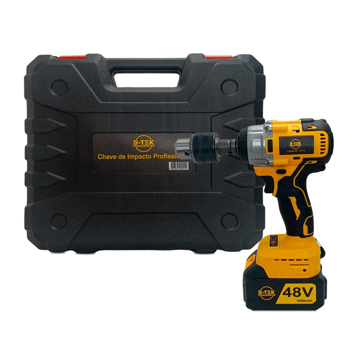 Parafusadeira Furadeira De Impacto B-TEK BT-DZ13 48V 2 Baterias