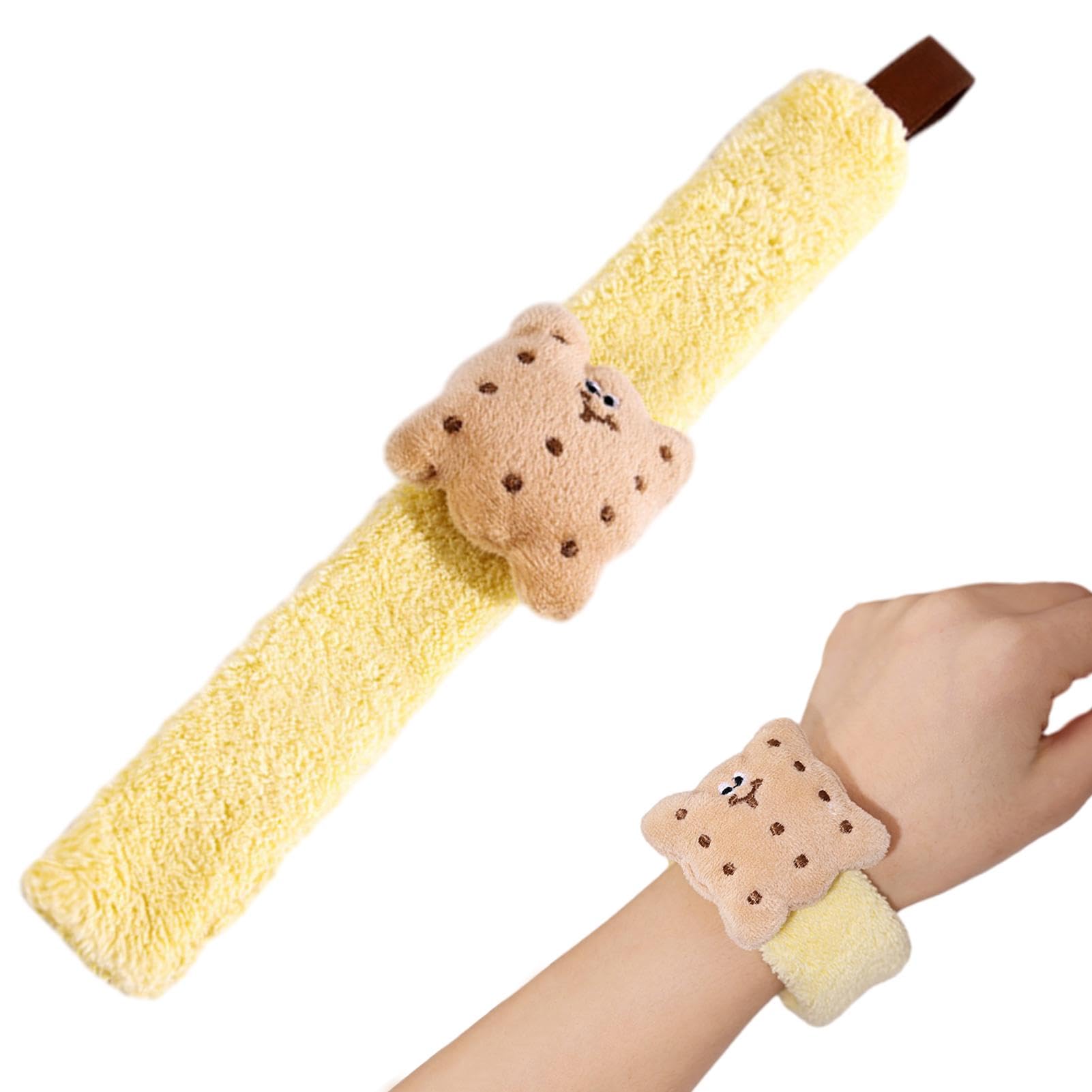 Cubremuñecas para lavarse la cara, pulsera para lavarse la cara,preciosas pulseras de toalla de muñeca para lavarse la cara | Muñeco polar Coral impermeable para mujer, colgante, banda para el sudor a