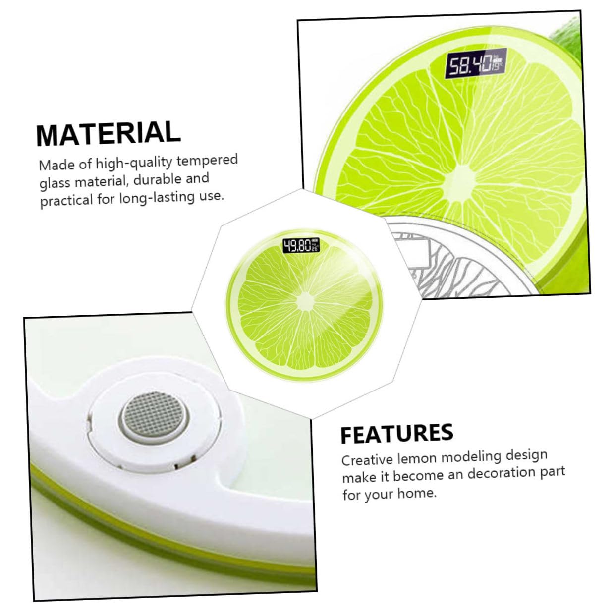 iplusmile Báscula De Peso Corporal Diseño De Limón Báscula Electrónica De Precisión Hogar Para Monitorear