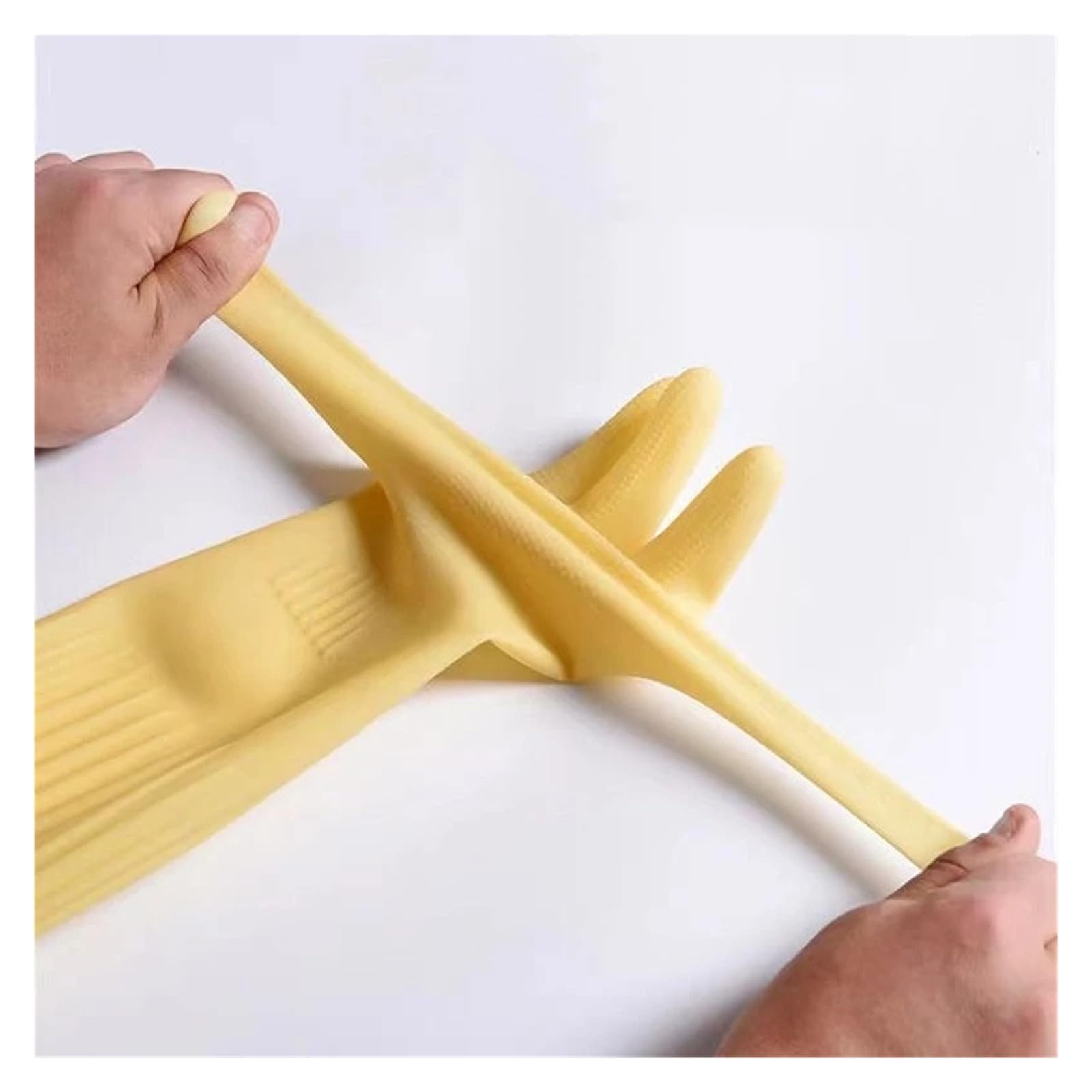 Guanti Pulizia Casa Riutilizzabili Guanti for lavastoviglie lunghi in gomma riutilizzabili, antiscivolo, for la pulizia della casa, piatti for lavori domestici per lavaggio stoviglie(Yellow 1 Pair,M)