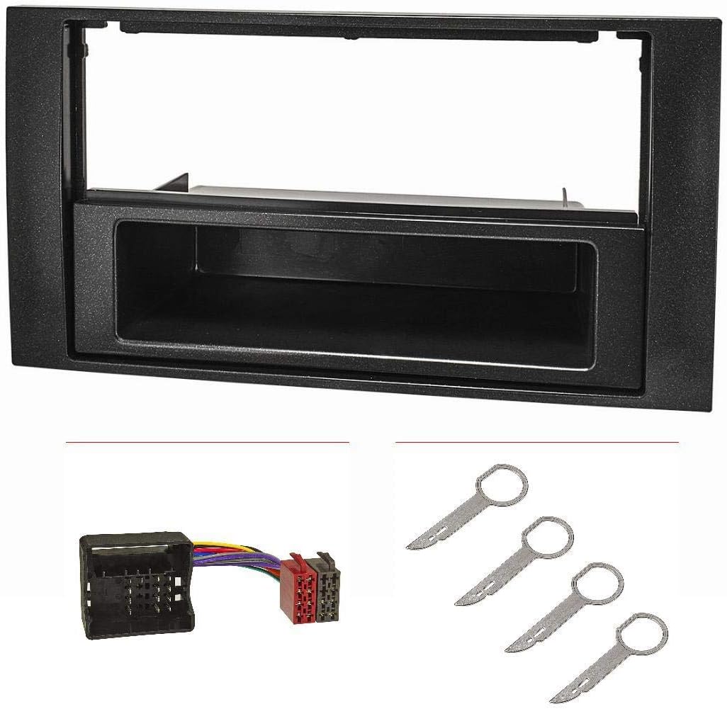 Radioblende Doppel DIN Silber - Für Ford Focus Fiesta C-Max S-Max Galaxy