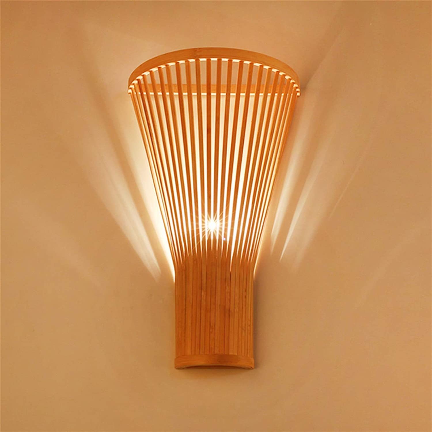 Luces de Pared Luces de Pared de bambú Chino, lámpara de Pared Creativa para Sala de Estar, Patio, Granja, casa de té, Escalera, Pasillo, cafetería, Restaurante, Apliques de Pared Sala de Lectura
