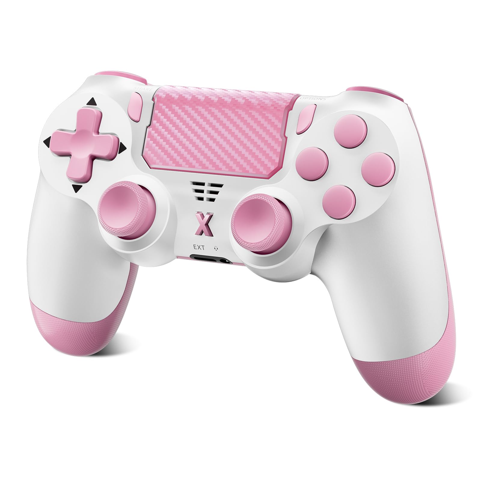 Glitfix Controller per PS4, Wireless Controller di Gioco compatibile con PS4/Pro/Slim/PC Joystick con Turbo/Tasto Indietro/Doppia Vibrazione/Sensore Giroscopico assiale/Touchpanel