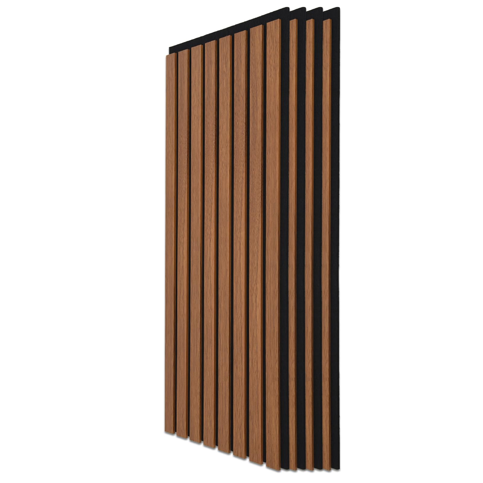 Art3d 20-Pack Acoustic Wood Slat Wall Panels for Interior Decor, 3D Fluted Sound Absorbing Wood Paneling for Accent Wall Ceiling Kitchen Living Room Bedroom Office, 23.6 x 11.8 inch Walnut