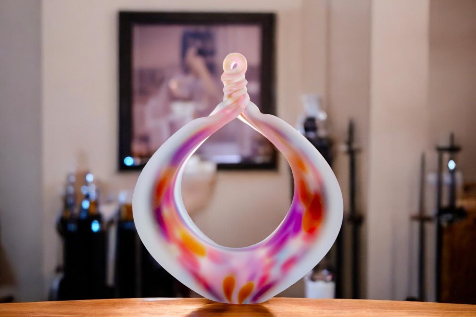 Urne de crémation Eternal Red : mini urne de luxe en verre sablé et mat pour la maison
