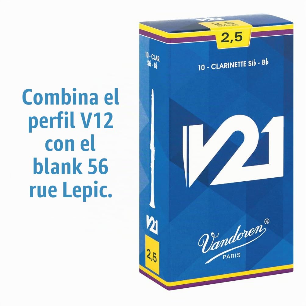 Caña Vandoren clarinete Sib V21 fuerza: 2 1/2