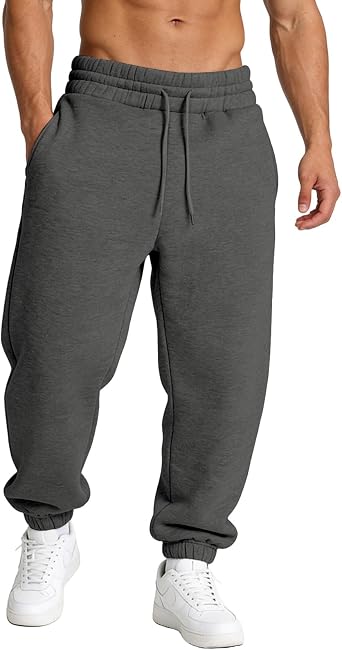 Lasjixion Mens Sweatpants Joggers Wortkout Tapered Casual Sweatpants for Men with Pockets