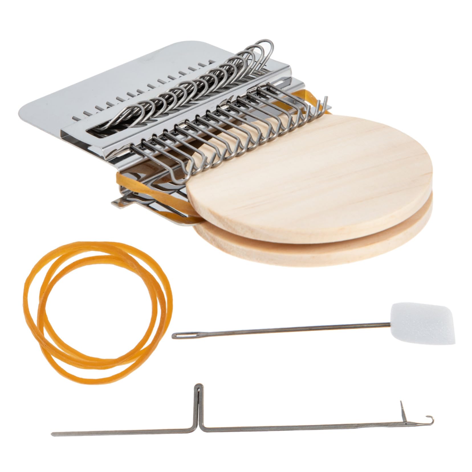 SHINEOFI 2 Juegos Mini Telar Clavijas Ajustable para DIY y Reparación de Ropa Kit Portátil para Tejer Calcetines Jeans y Manualidades de Pulseras