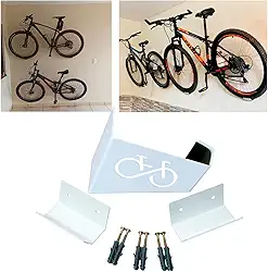 Suporte De Parede Bike Mtb Speed Tipo 3v Bicicleta Branco Universal