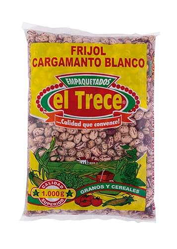Frijoles blancos El Trece - Frijoles Cargamanto BLANCO - 16.23 oz Ideal para Bandeja Paisa, Frijolada - Importado de Colombia
